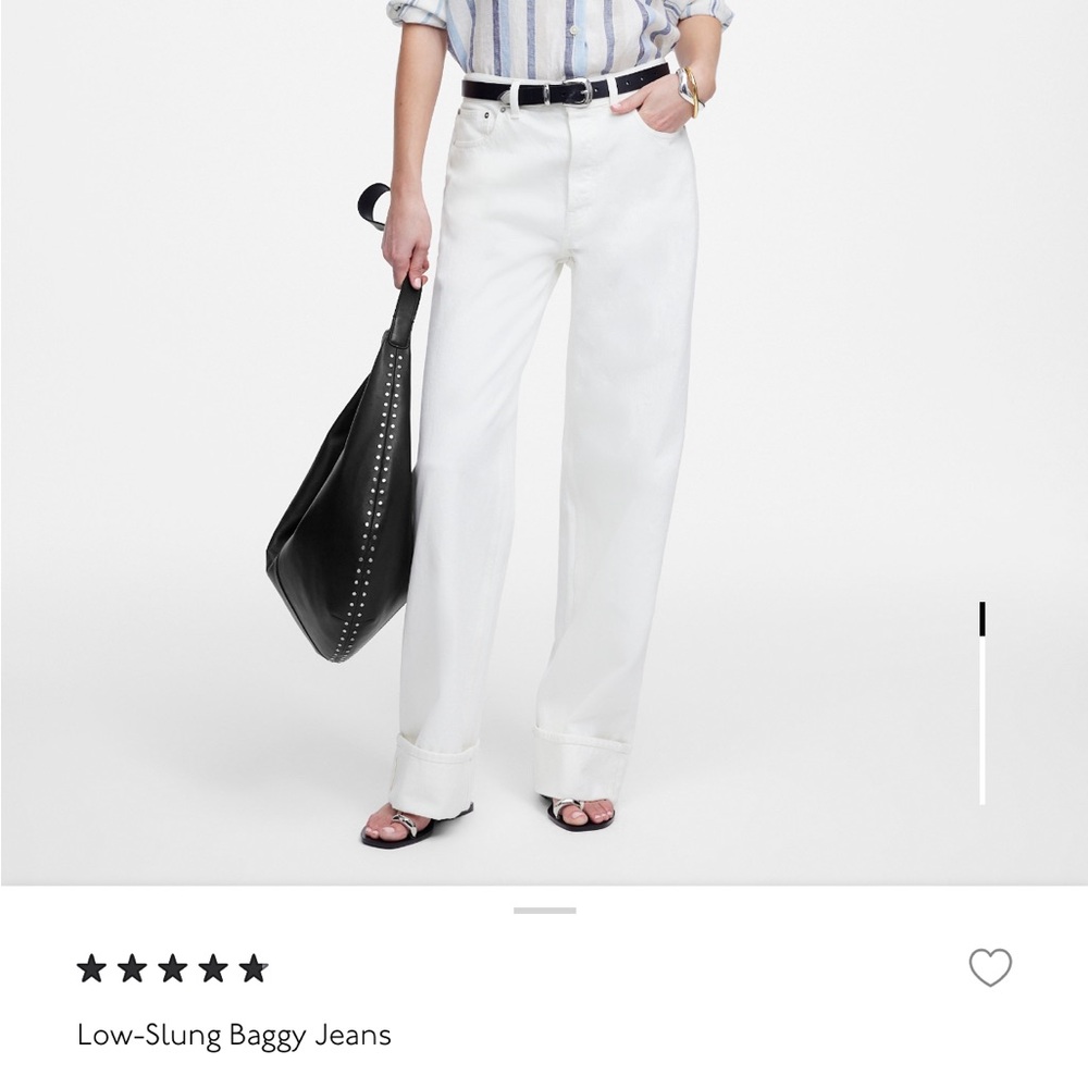 Madewell Women's White low slung white jean